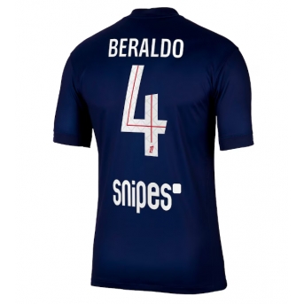 Billige Fotballdrakt Paris Saint-Germain Lucas Beraldo #4 Replika Hjemmedrakt 2025-26 Kortermet